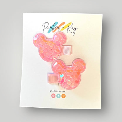 Sequin Mouse Hair Clips