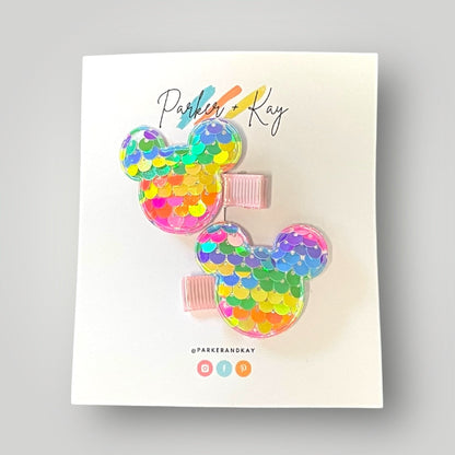 Sequin Mouse Hair Clips