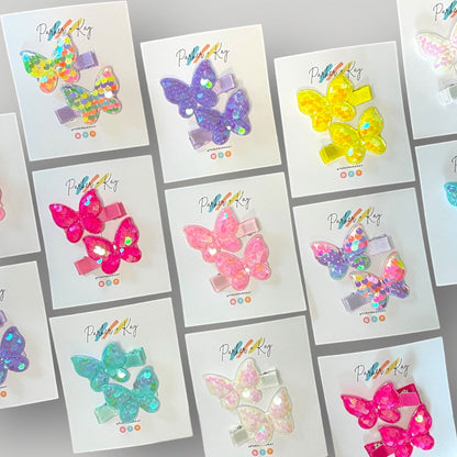Sequin Butterfly Clips