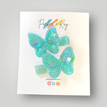 Sequin Butterfly Clips