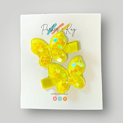 Sequin Butterfly Clips