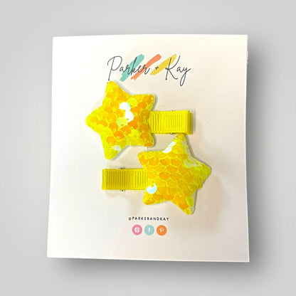 Sequin Star Hair Clips