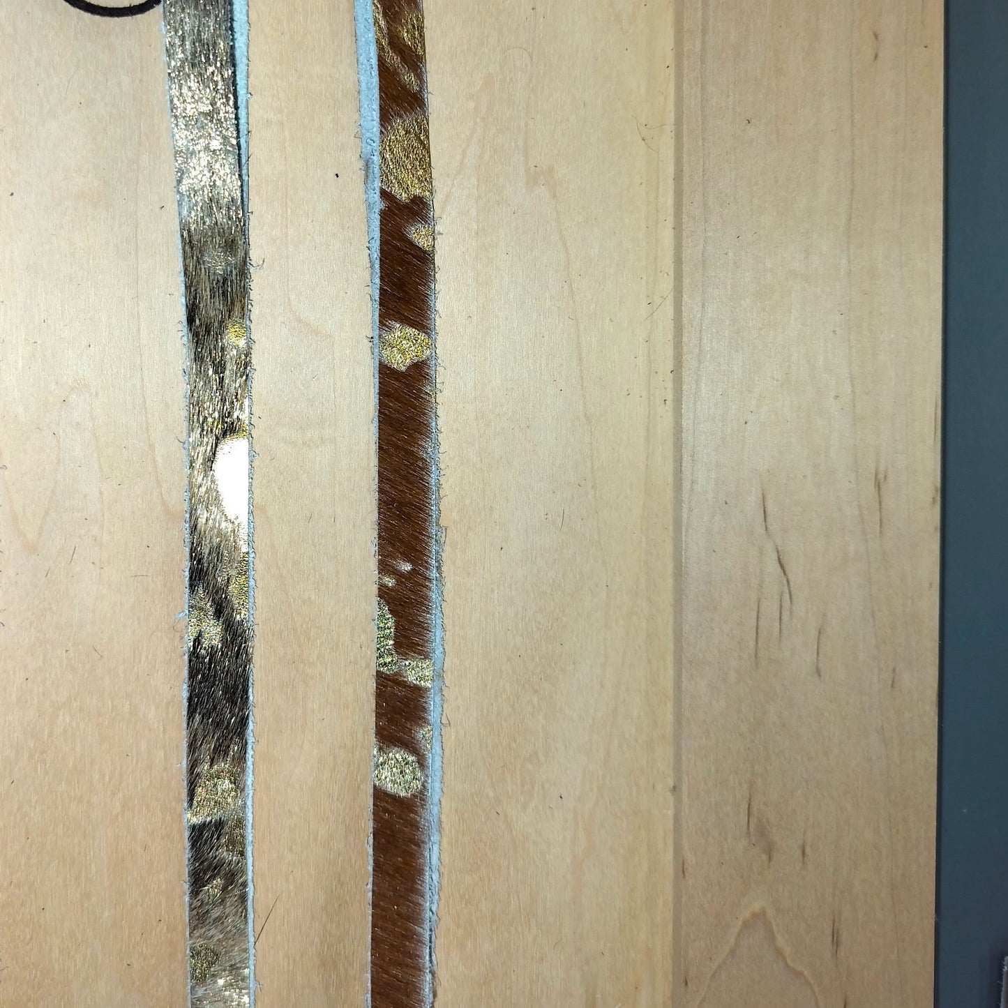 **Tan Metallic Leather Hat Band Only 984b