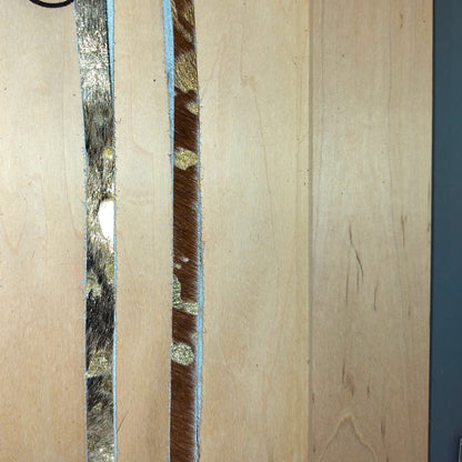 **Tan Metallic Leather Hat Band Only 984b