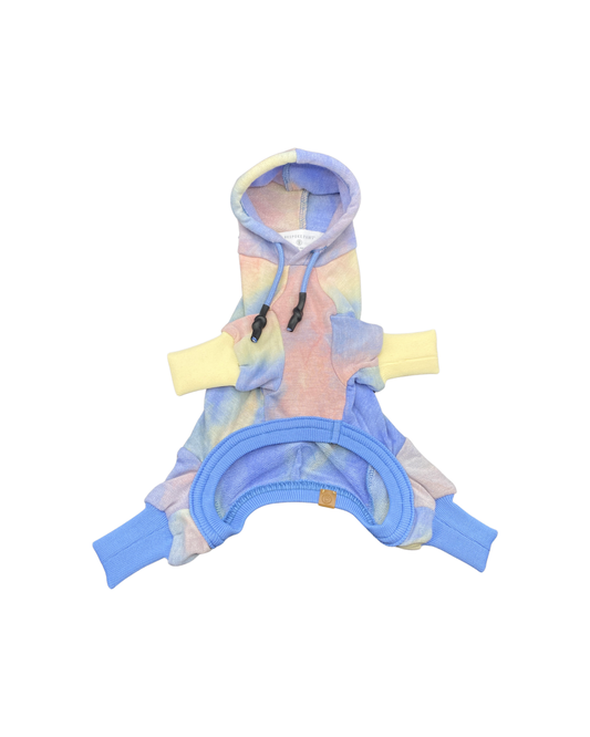 'Dale' Rainbow Tie-Dye Hooded Onesie