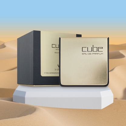LA GAZELLE CUBE GOLD EDITION EAU DE PARFUM MEN 2.53OZ/75ML