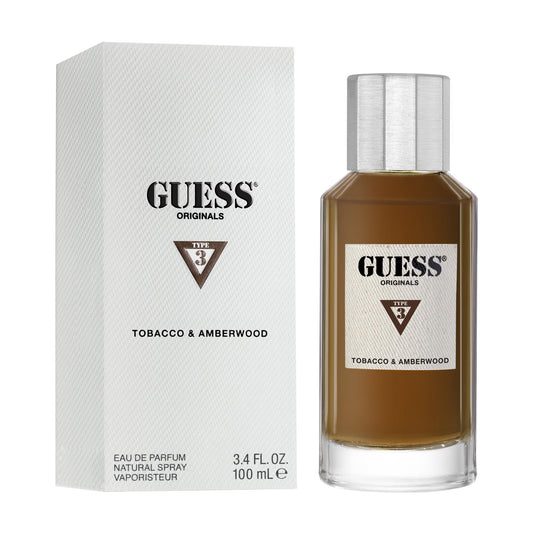 Guess Type 3 Tobacco & Amberwood EDP Spray for Unisex