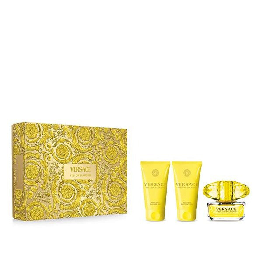 Yellow Diamond 3 Piece Set by Versace Eau De Toilette edt50ml+SG50ml+BL50ml for Women