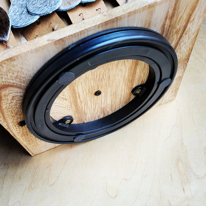 **Embossed Leather Earring Starter Pack With Wood Rotating Display 208s