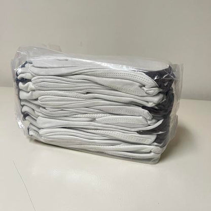 12 Pair Pack, Cow Hide Grain Leather Drivers, Work Safety Gloves, Size (Large)