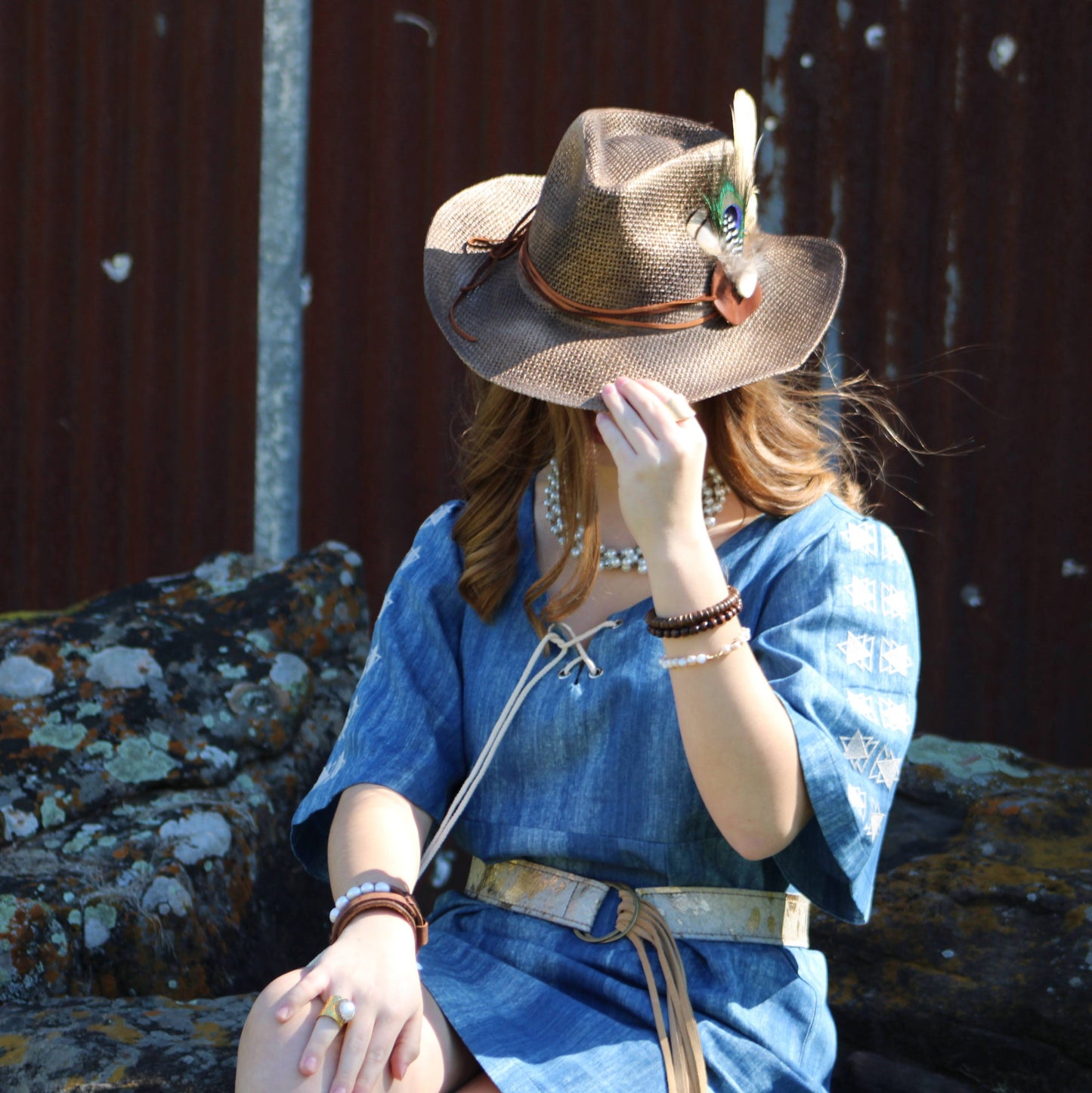 **Genuine Freshwater Pearl Beaded Wire Wrapped Bracelet 800ga