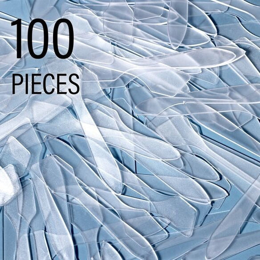 Frosted Mini Cosmetic Spatula - 100 Pieces