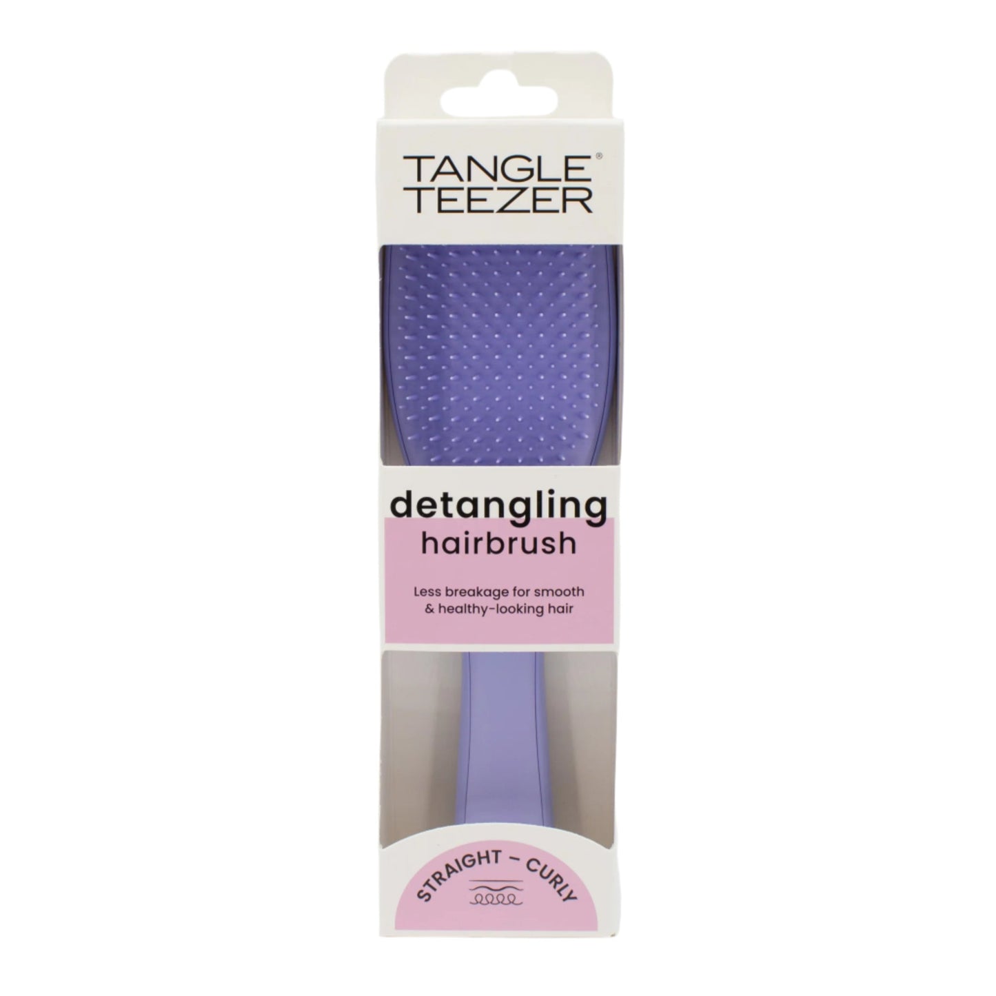 Tangle Teezer Detangling Hairbrush Straight or Curly in Purple - Imperfect Box