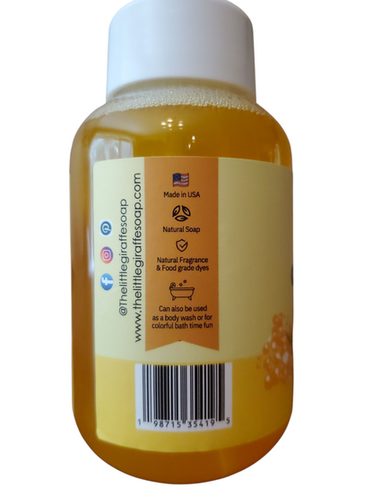Non-Toxic, Colorful Foaming Hand Soap for Kids. Yellow Foam. Fragrance Lemongrass.