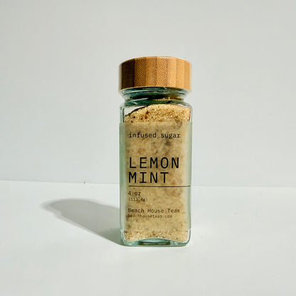 Lemon Mint infused artisan culinary sugar