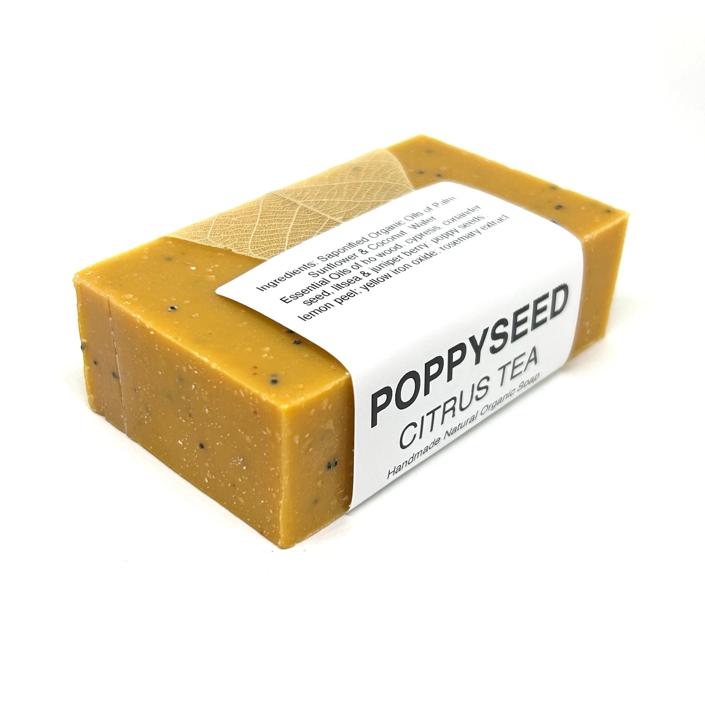 Citrus Poppyseed Bar Soap, Organic