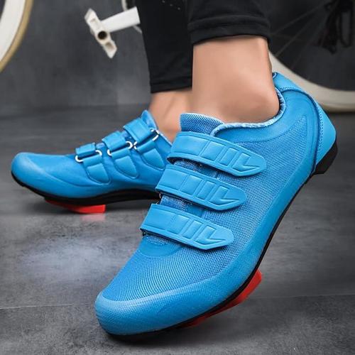 Mens Womens Cycling Shoes Compatible with Peloton Road Bike Size M9/W11,Blue