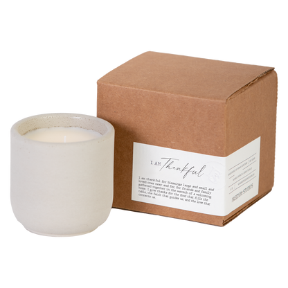 I AM Thankful 8 oz Concrete Candle