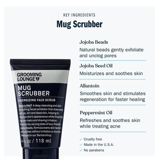 Grooming Lounge Mug Scrubber - Best Skin Scrub For Men