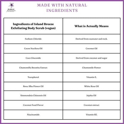 Natural Vegan Body Scrub (Rose or Coconut) Hydrating & Exfoliating for Radiant Skin
