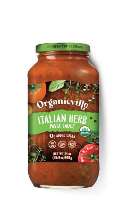 Organicville Pasta Sauce with Herbs Wheel, 6-Pack, 24 Oz