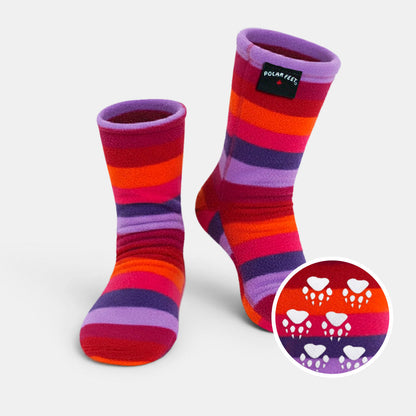 Kids' Nonskid Fleece Socks - Jelly Bean