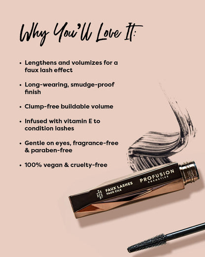 Faux Lashes | Lengthening & Volumizing Mascara