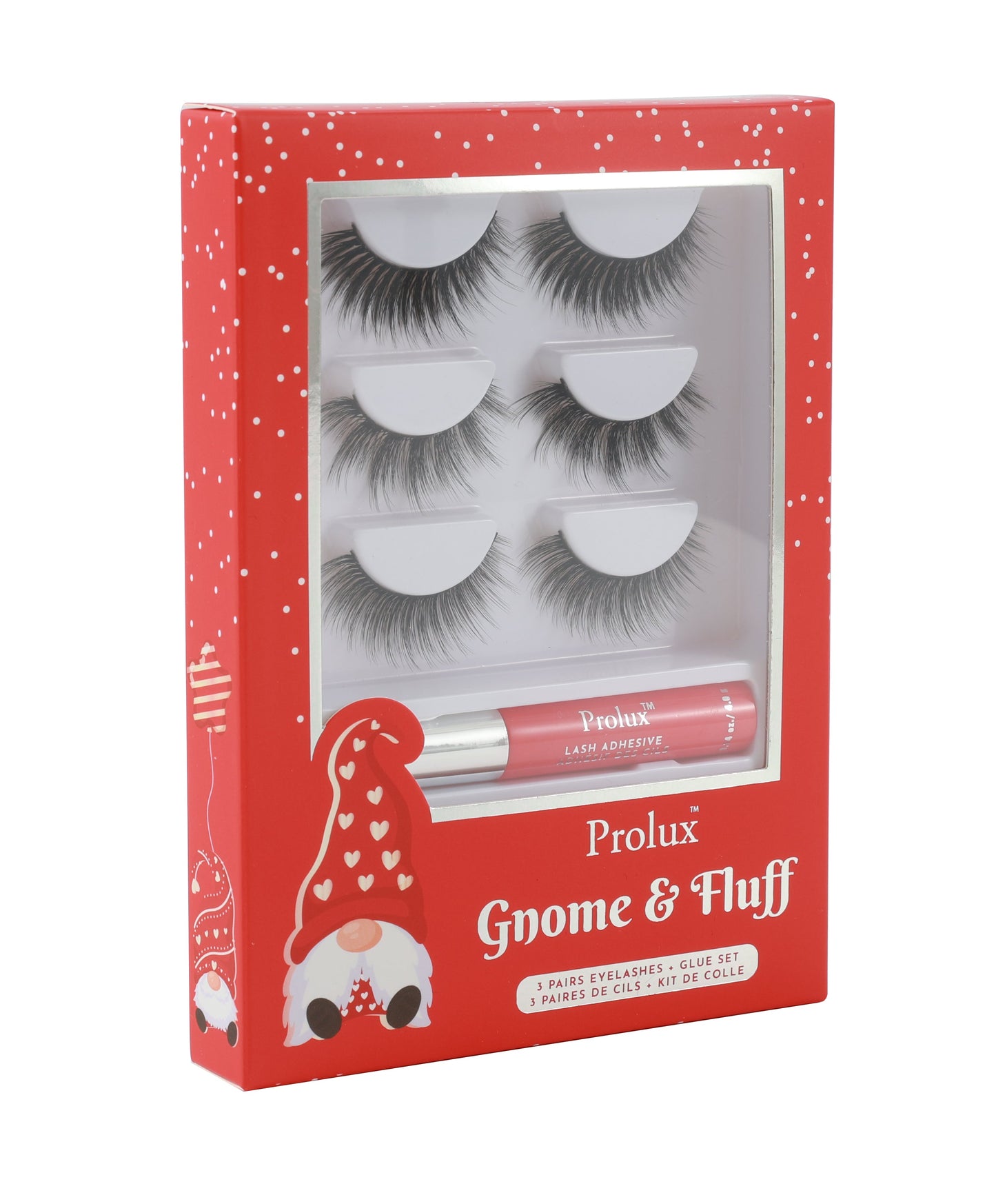 Gnome & Fluff: 3 Pairs Eyelashes & Glue Set