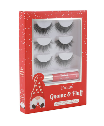 Gnome & Fluff: 3 Pairs Eyelashes & Glue Set