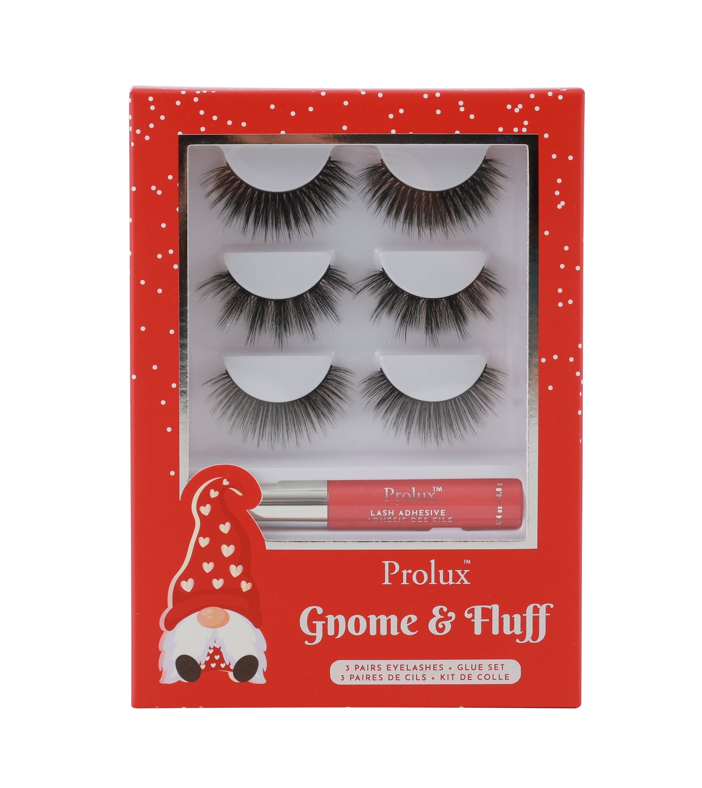 Gnome & Fluff: 3 Pairs Eyelashes & Glue Set