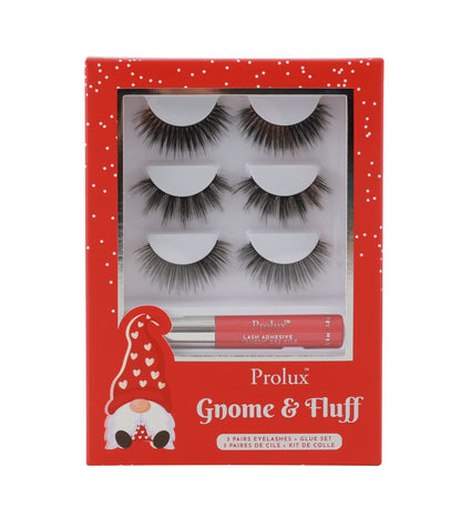Gnome & Fluff: 3 Pairs Eyelashes & Glue Set