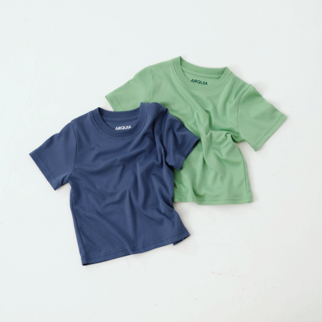 Kids Solid Tee in Grass Green