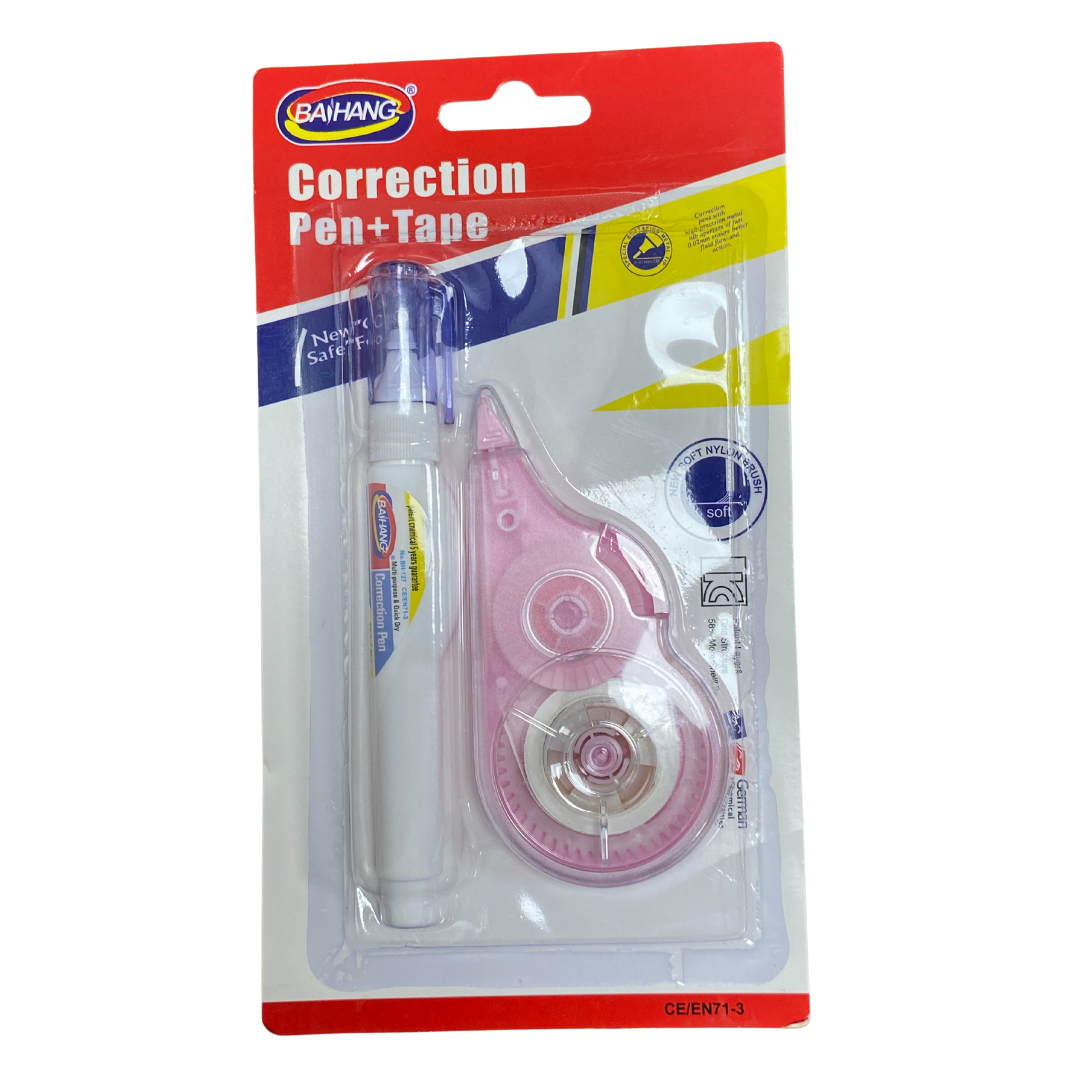 BAHANG Juego de Corrector en Lápiz + Cinta (2 Piezas)