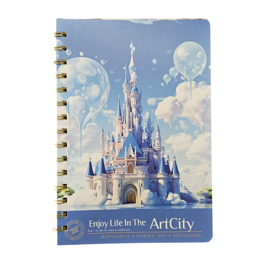 ArtCity Spiral Notebook (9″×7″, 80 Sheets, Castle Design)