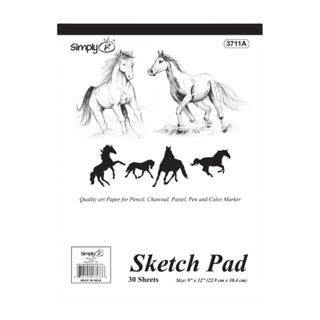 Simply Sketch Pad (50 Sheets, 9″×12″)