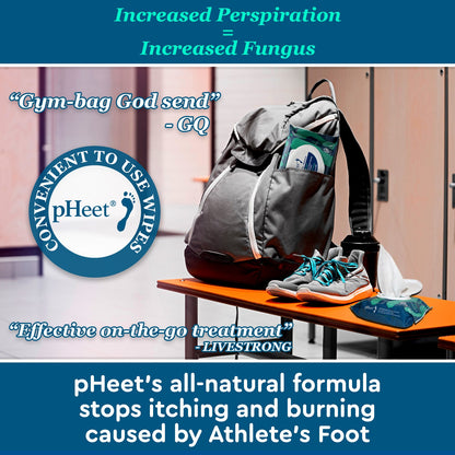 pHeet® Antifungal & Antibacterial Foot Wipes