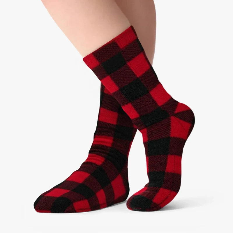 Polar Feet SUPER STRETCHY Fleece Socks - Lumberjack