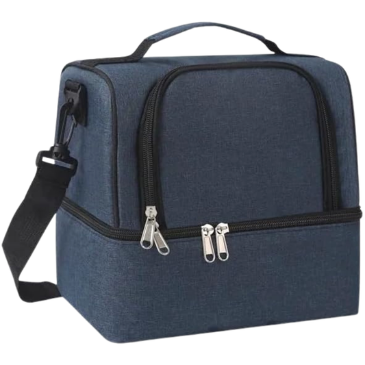 Lonchera Insulada con Dos Compartimientos – Azul