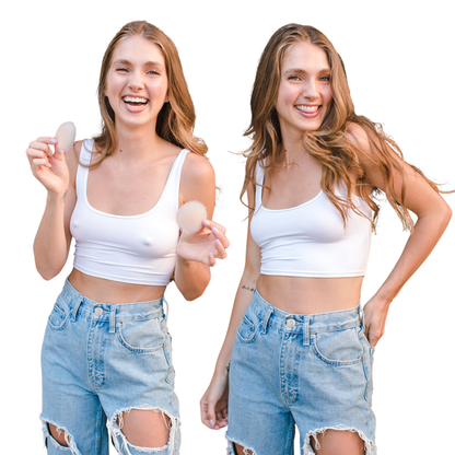 Limited Edition Deluxe Duo in White - Medium Nude