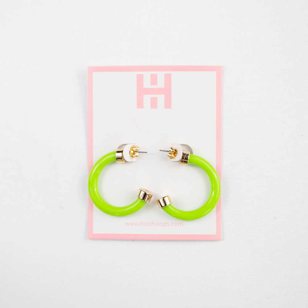 Mini Hoops - Lime Green