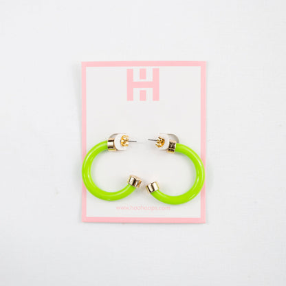 Mini Hoops - Lime Green