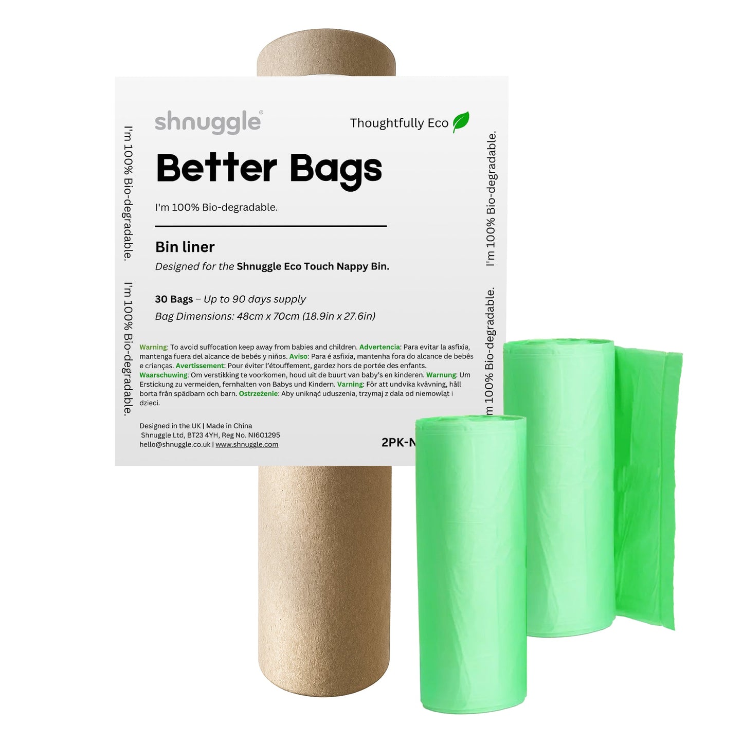 Shnuggle Better Bag Nappy Bin Diaper Pail Liners