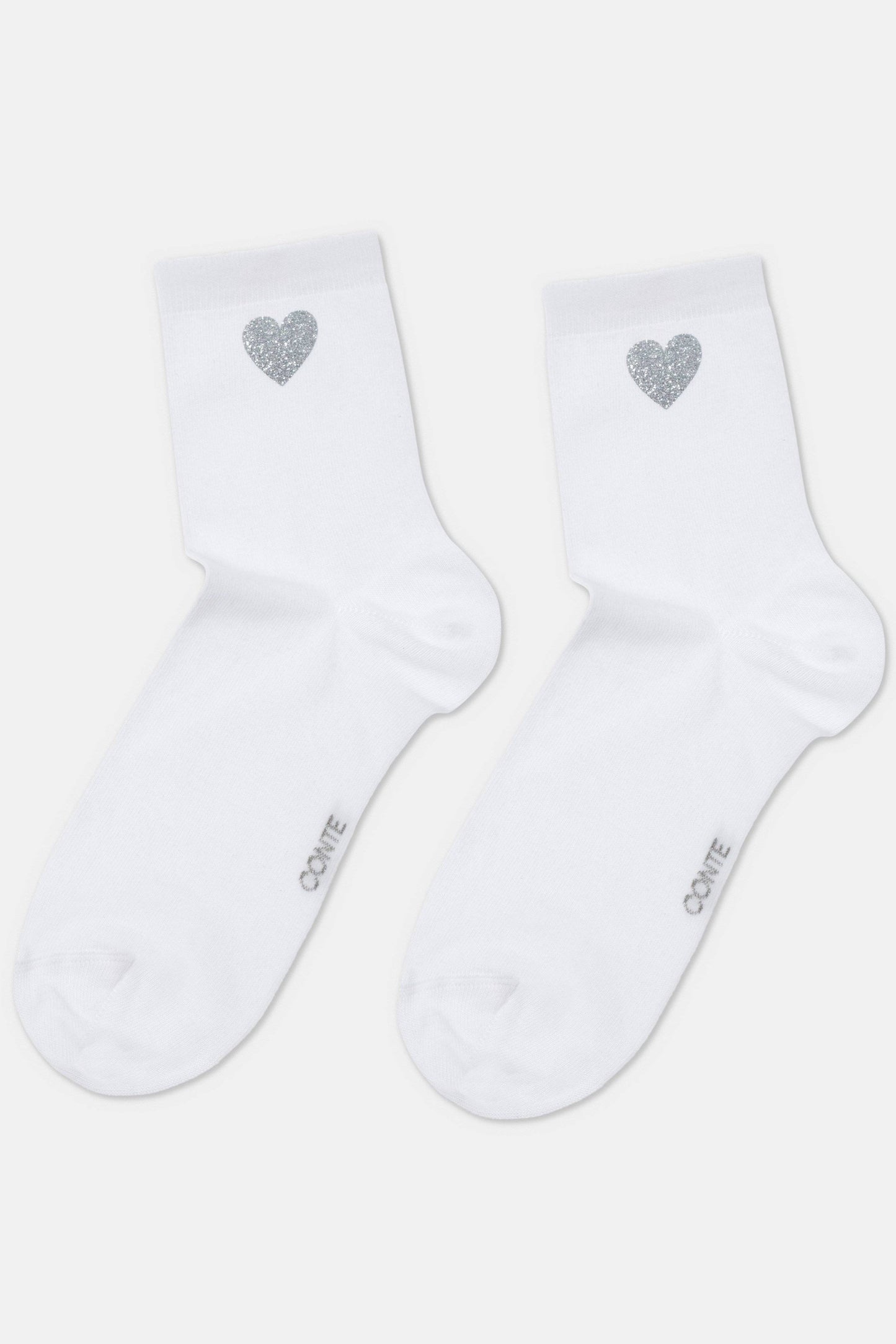 Cotton Socks Conte Classic 427 - Shimmering Heart Pattern