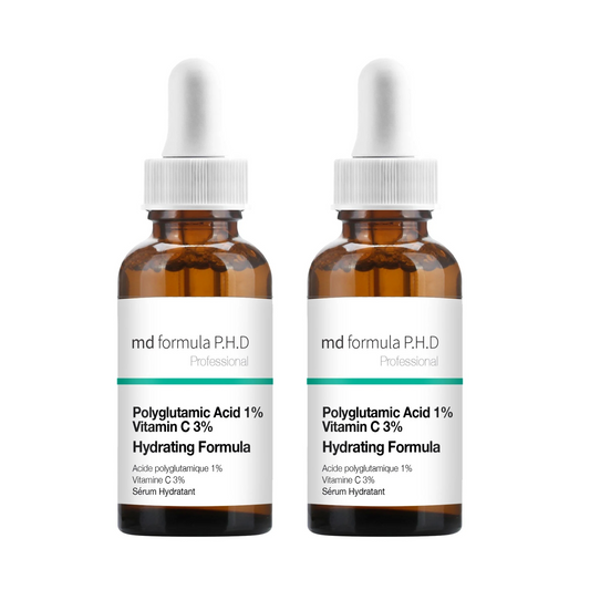 MD Formula Hydrating Serum Polyglutamic Acid 1%, Vitamin C 3% 30ml Twin Value Savings Pack