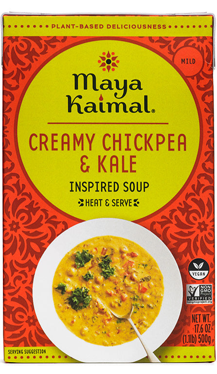 Maya Kaimal Creamy Chickpea Kale Soup, 17.6 oz (Pack of 12)
