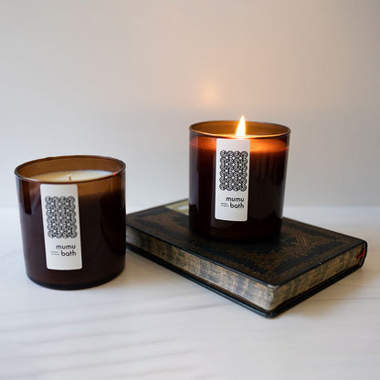 Luxe Natural Scented Candle in Amber Jar- Mt. Ali Taiwanese Tea