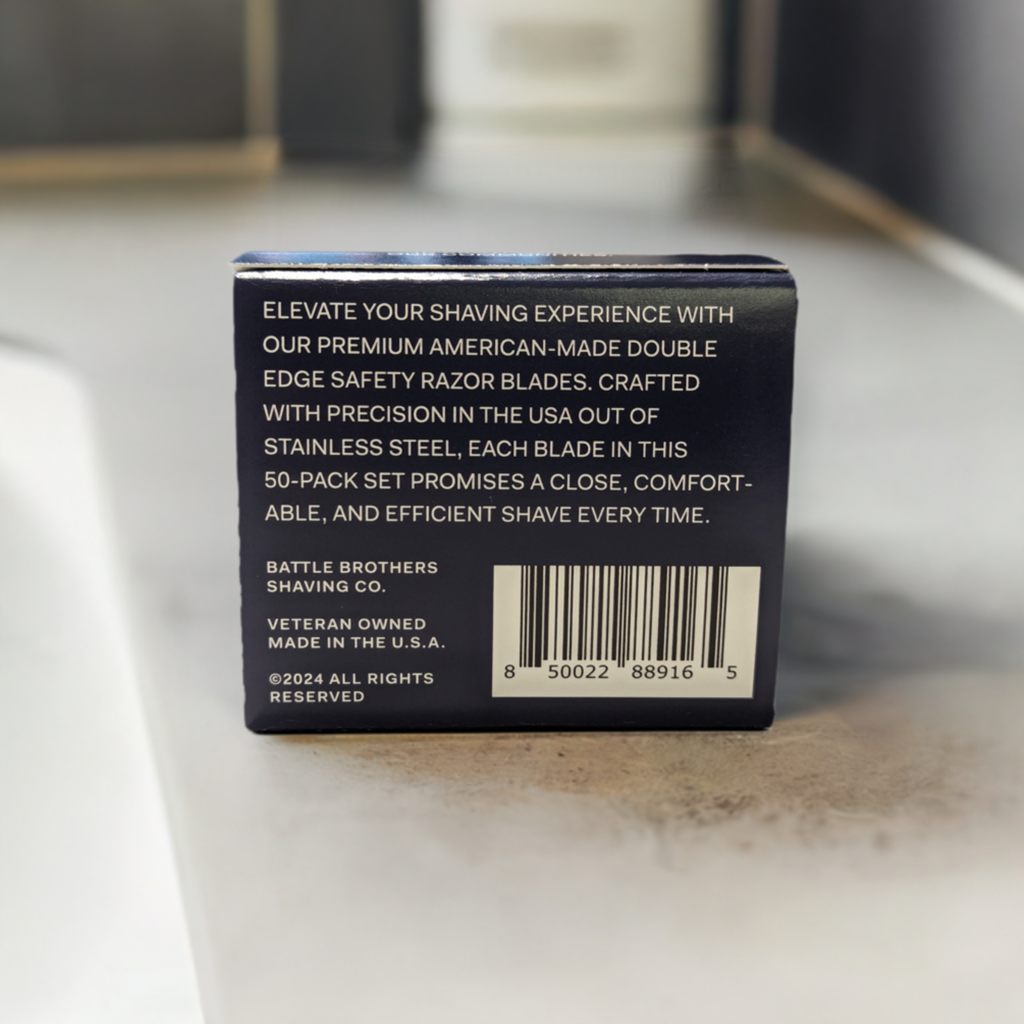 Made in U.S.A. Double Edge Safety Razor Blades - Pack of 50