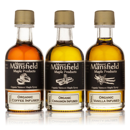 3 pack Infused Vermont Maple Syrup Sampler Set