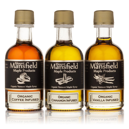 3 pack Infused Vermont Maple Syrup Sampler Set