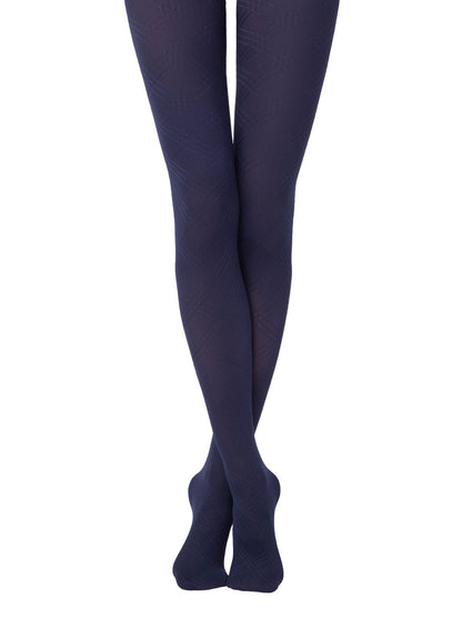 Conte Adele 45 Den - Fantasy Women's Tights with a relief geometric pattern "diamonds" (18С-16СП)